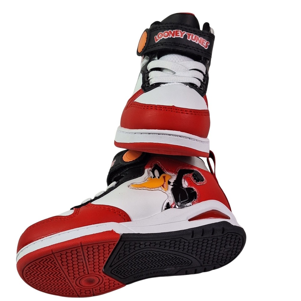 Looney Tunes High Top Shoes Size 9 (17cm) Little Kids Bugs Bunny Daffy Duck New - Picture 4 of 16
